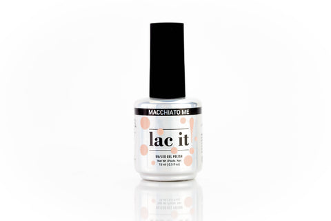 en Vogue Lac It! Macchiato Me deep beige crème with salmon undertones UV/LED gel nail polish for professional nails and extensions bottle
