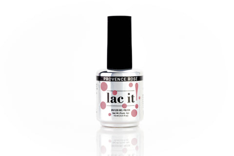 en Vogue Lac It! Provence Rose soft, dusty rose crème UV/LED gel nail polish for professional nails and extensions bottle