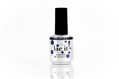 en Vogue Lac It! Purple true, classic rich purple crème UV/LED gel nail polish for professional nails and extensions bottle