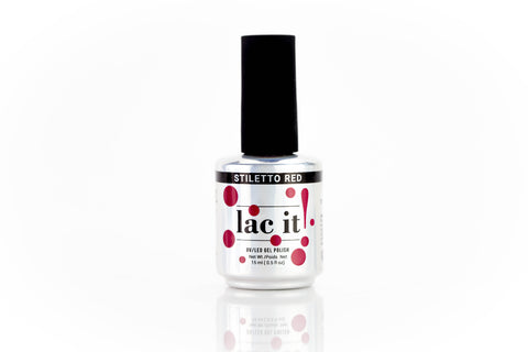 en Vogue Lac It! Stiletto Red deep berry red crème UV/LED gel nail polish for professional nails and extensions bottle