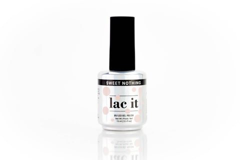 en Vogue Lac It! Sweet Nothing dusty baby pink crème UV/LED gel nail polish for professional nails and extensions bottle