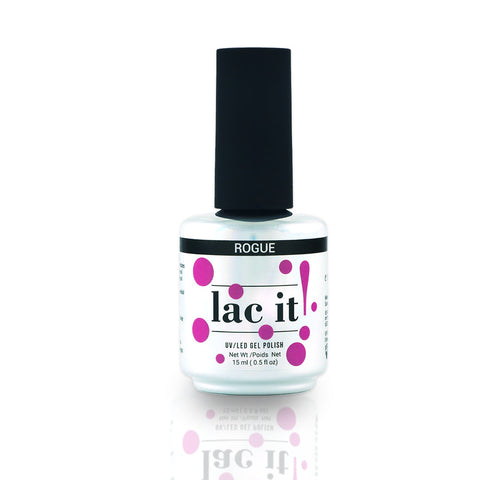en Vogue Lac It! Rogue pink/purple orchid crème UV/LED gel nail polish for professional nails and extensions bottle