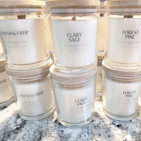 Soy & Coconut Wax Candle with Bamboo Lid - 7 oz