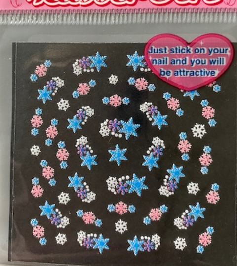 3D Pink & Blue Snowflakes