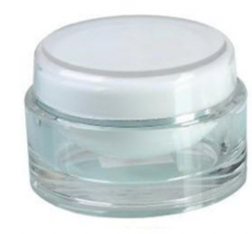 2oz Cosmetic Jar w/White Lid