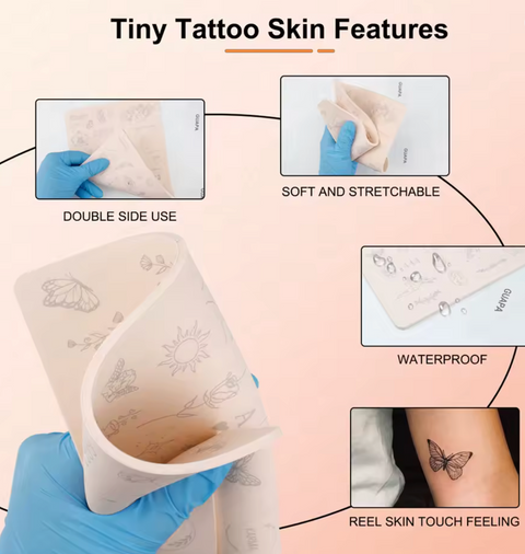 Tiny Tattoo Pre-Printed Practice Skin 3mm 11:11