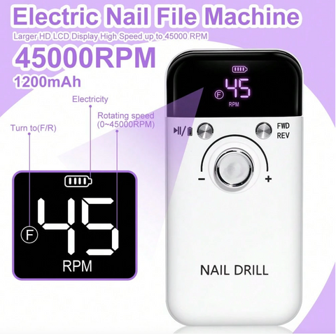 Precision 45,000 RPM Starter Nail E-File