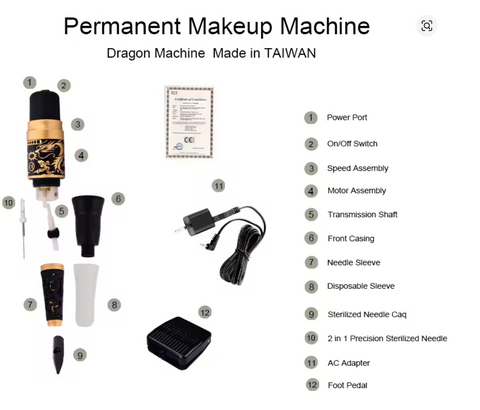 The Dragon PMU & Tattoo Machine