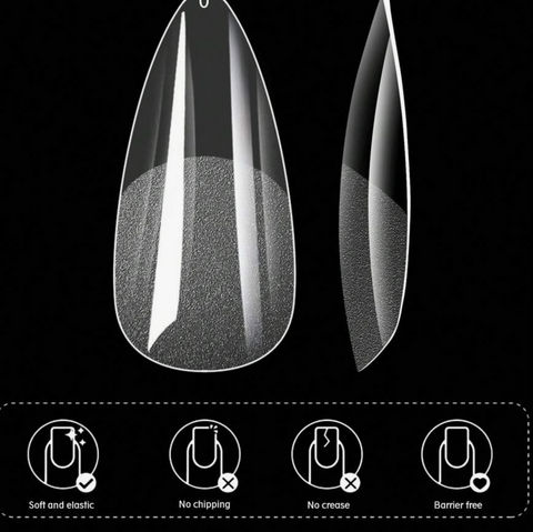 Almond Full Cover Tips 600 Piece