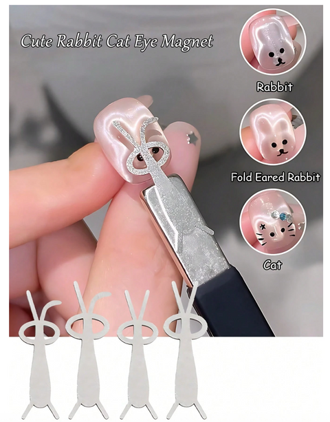 Cute Rabbit & Cat Ear Magnet Set