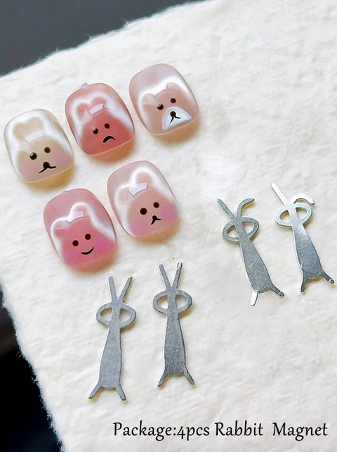 Cute Rabbit & Cat Ear Magnet Set