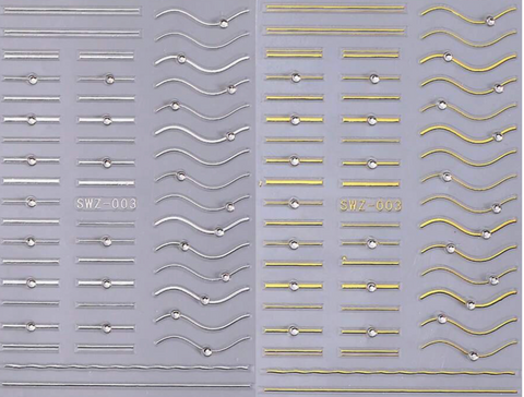 Gold & Silver Line Decals (2 Pieces)