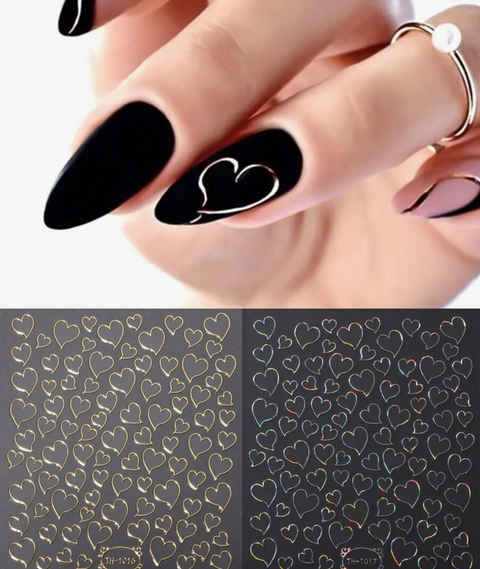 3D Heart Decals