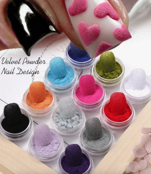 Velvet Flocking Powder 12 Piece Set