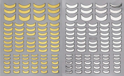 Gold & Silver French Tip Stickers