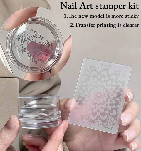 Super Sticky Silicone Stamping Button & Scraper