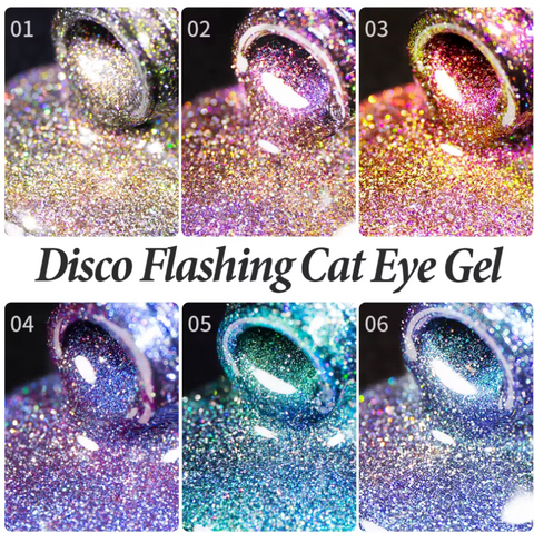 Disco Flashing Rainbow Magnetic Gel