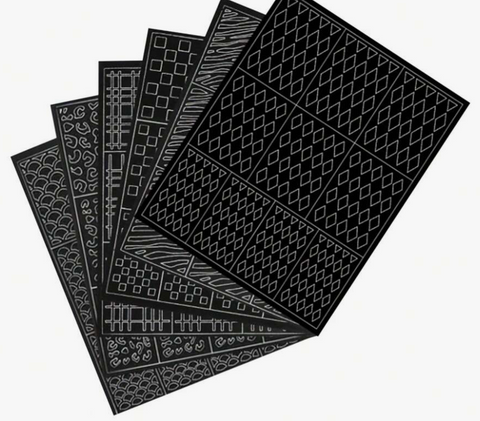 Geometric Hollow Sticker Sheets (6 Piece)