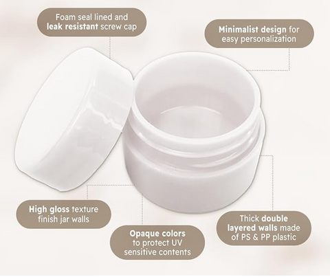 Empty Mixing Pots 1/4 oz (White)