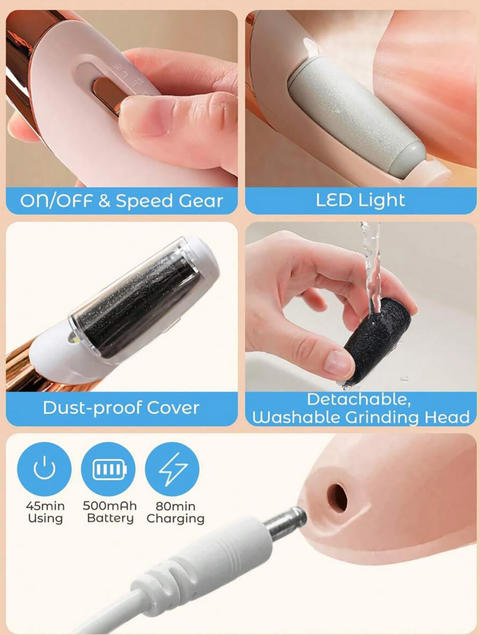 Electric Callus Remover - USB Rechargeable