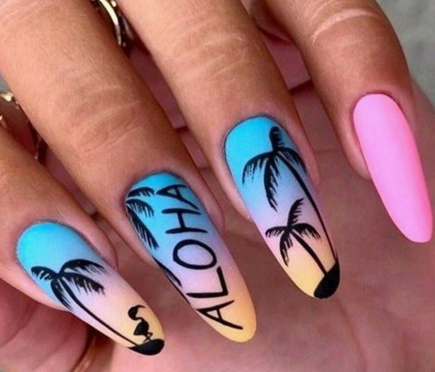 Nail Stamping Plate — Tropical Palm Tree