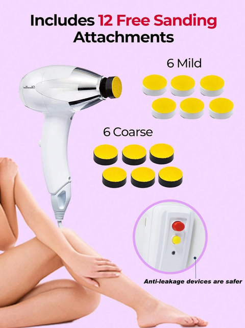 OlaSalon Electric Foot Callus Remover – 12 Sanding Attachments