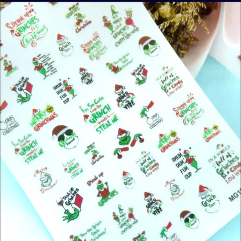 Glitter Mix Christmas Decals - DK BEAUTY