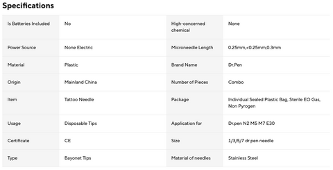 Dr. Pen PMU Needles (10 piece)