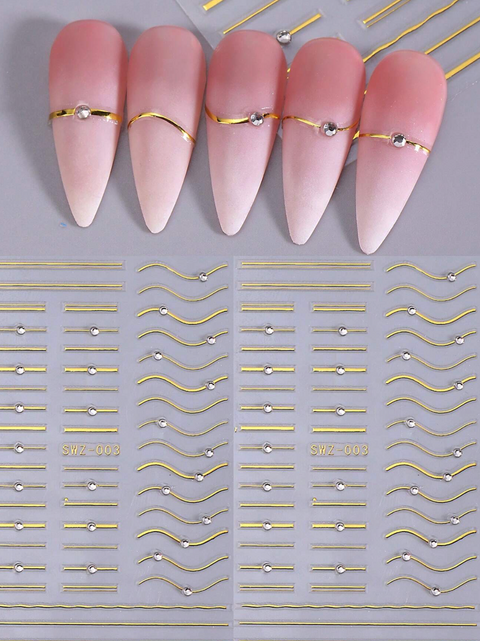 Gold & Silver Line Decals (2 Pieces)
