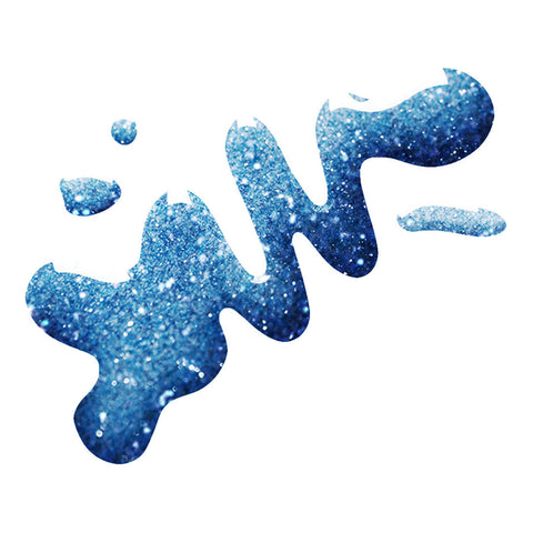 en Vogue Simply Glitter gel Skinny Dippin' deep blue microglitters with a turqoise shimmer swatch for professional manicures and nail art