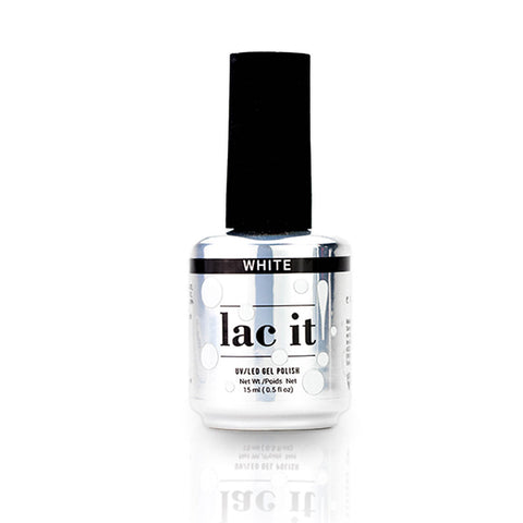 en Vogue Lac It! White crème UV/LED gel nail polish for professional nails and extensions bottle