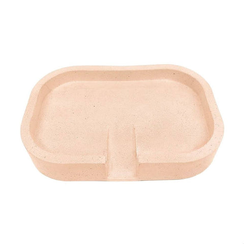 SJ&C - Concrete Modern Simplistic Oval Bathroom Soap Holder Dish