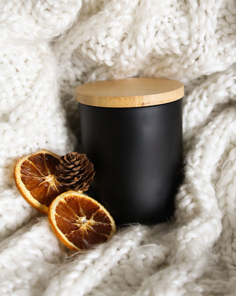 8 oz Wholesale Matte Black Candles - Private Label