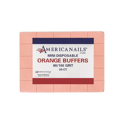 Americanails Orange Mini Buffer 80/100 grit