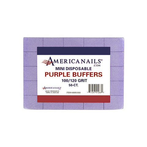 AmericaNails Mini Buffer Purple 50 ct