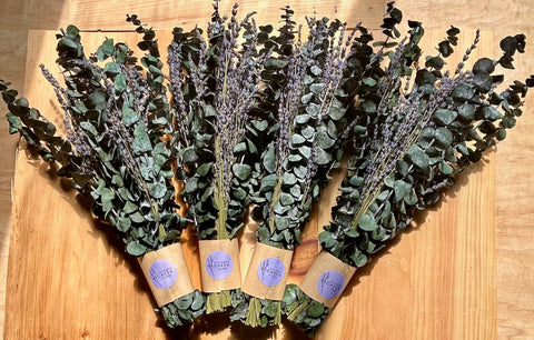 Lavender Creek Farm - Dried Lavender and Eucalyptus Bouquets