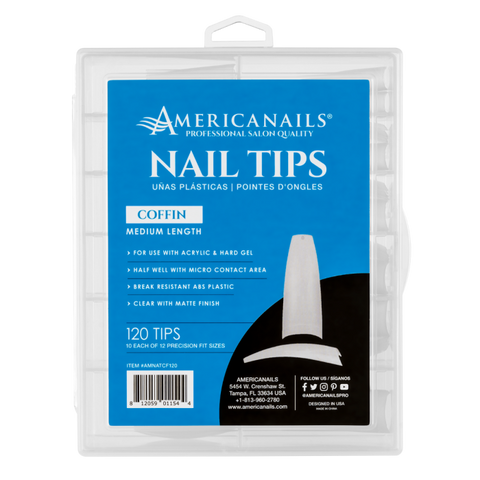 Nail Tips Coffin 120ct