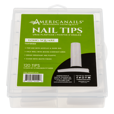 Nail Tips Long Square 120ct