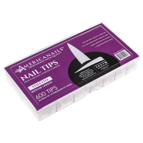 AN Nail Tips Stiletto 600 ct