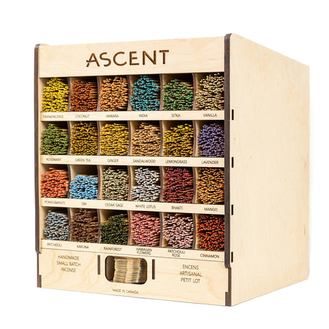 Ascent Incense Counter Display – 24 Scent Bulk Collection