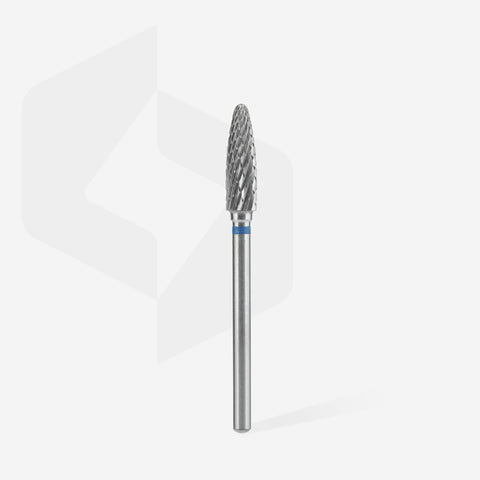 STALEKS EXPERT Carbide nail drill bit corn blue, head diameter 4 mm, working part 14 mm