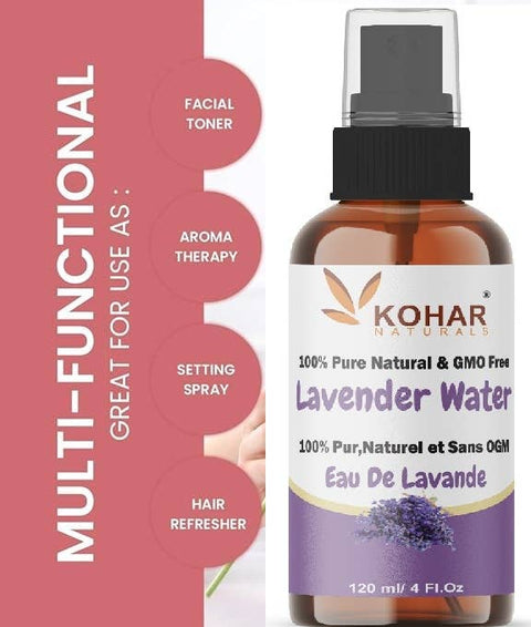 100% Natural Lavender Water Spray. alcohol free. 120 ml