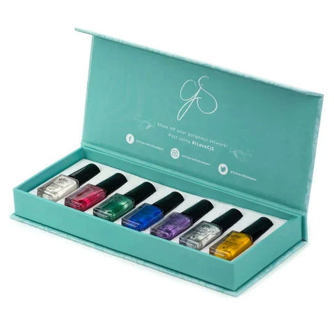 Clear Jelly Stamper Christmas Glitz Stamping Color Kit – 7 Colors