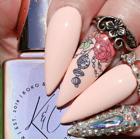 CJS Floral Tassel Stamping Plate - DK BEAUTY