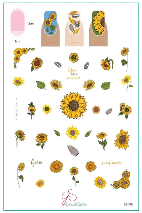 CJS - Glow Like a Sunflower Stamping Plate