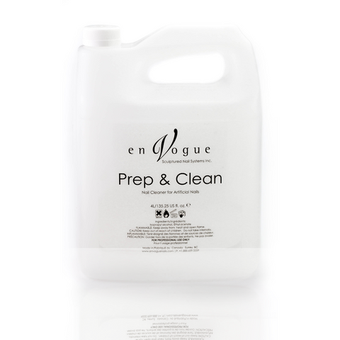 en Vogue Prep & Clean cleanser and natural nail dehydrator 4 Liter bottle for professional salons and manicures