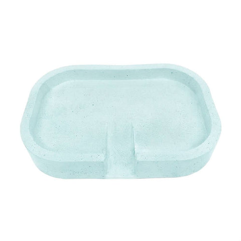 SJ&C - Concrete Modern Simplistic Oval Bathroom Soap Holder Dish