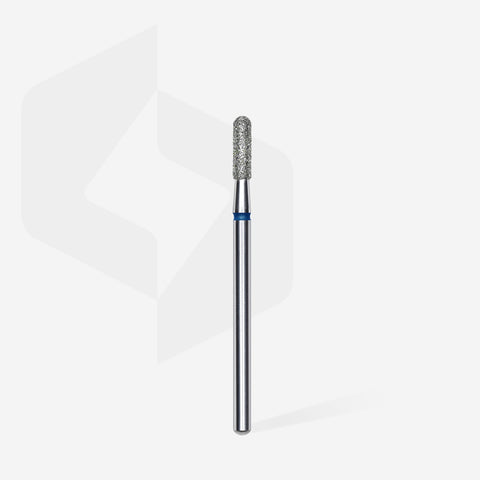 STALEKS EXPERT Diamond nail drill bit rounded cylinder blue, head diameter 2,3 mm, working part 8 mm