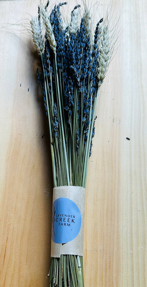 Lavender Creek Farm - Dried French Lavender and Wheat Bouquet