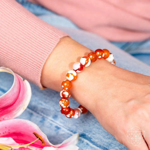 Feminine Force Carnelian Orca Agate Bracelet